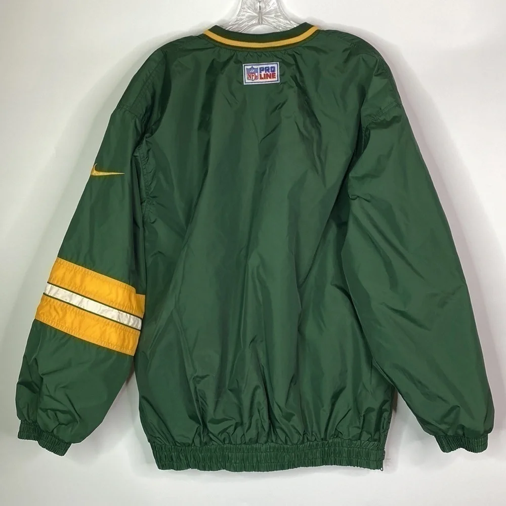 Vintage Nike Reversible Green Bay Packers Pullover Jacket Size Medium